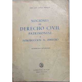 NOCIONES DE DERECHO CIVIL PATRIMONIAL E INTRODUCCION AL DERECHO